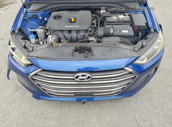 5NPD84LF1HH059350 2017 HYUNDAI ELANTRA Blue Vista interior trasera