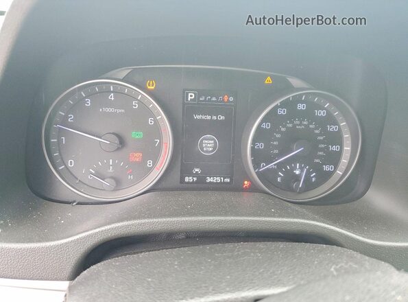 5NPD84LF1HH059350 2017 HYUNDAI ELANTRA Blue Vista del cuadro de instrumentos