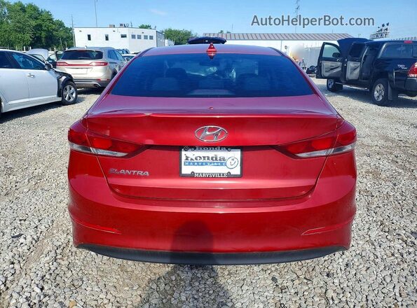 5NPD84LF1HH105601 2017 HYUNDAI ELANTRA Red უკანა ხედი