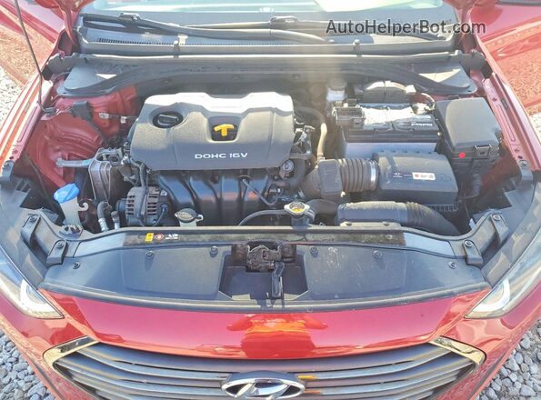 5NPD84LF1HH105601 2017 HYUNDAI ELANTRA Red უკანა სალონის ხედი