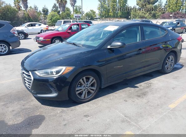 5NPD84LF1HH144060 2017 HYUNDAI ELANTRA Black Առջևի ձախ երեք քառորդ տեսարան