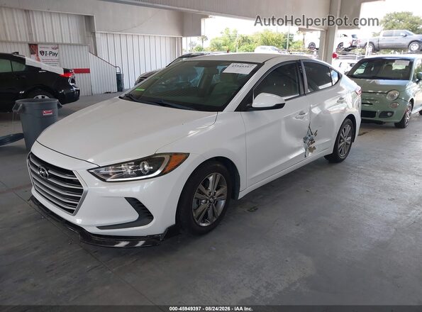5NPD84LF1HH192013 2017 HYUNDAI ELANTRA White წინა მარცხენა ხედი სამი მეოთხედიდან