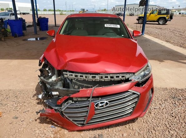 5NPD84LF1JH227350 2018 HYUNDAI ELANTRA Red Front view