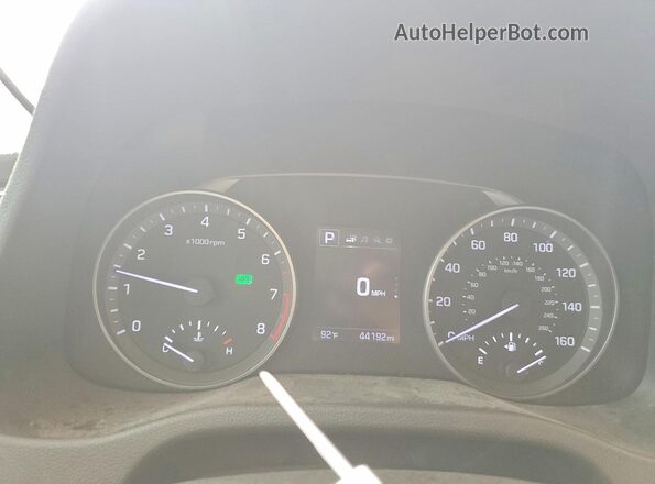 5NPD84LF1JH227350 2018 HYUNDAI ELANTRA Red Instrument cluster view