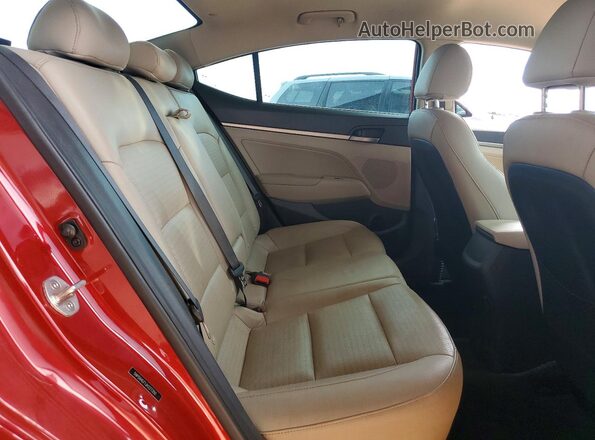 5NPD84LF1JH227350 2018 HYUNDAI ELANTRA Red Rear seats view