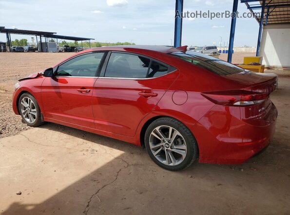 5NPD84LF1JH227350 2018 HYUNDAI ELANTRA Red Rear left