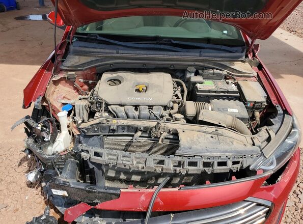 5NPD84LF1JH227350 2018 HYUNDAI ELANTRA Red Rear interior view