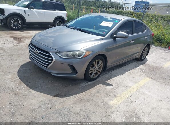 5NPD84LF1JH250160 2018 HYUNDAI ELANTRA Gray Front left