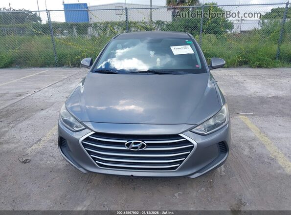5NPD84LF1JH250160 2018 HYUNDAI ELANTRA Gray Front view