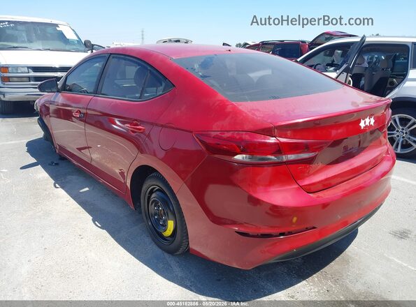 5NPD84LF1JH254967 2018 HYUNDAI ELANTRA Red Հետևի ձախ