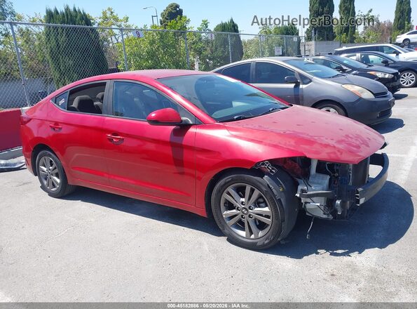 5NPD84LF1JH254967 2018 HYUNDAI ELANTRA Red Սալոնի հետևի տեսք