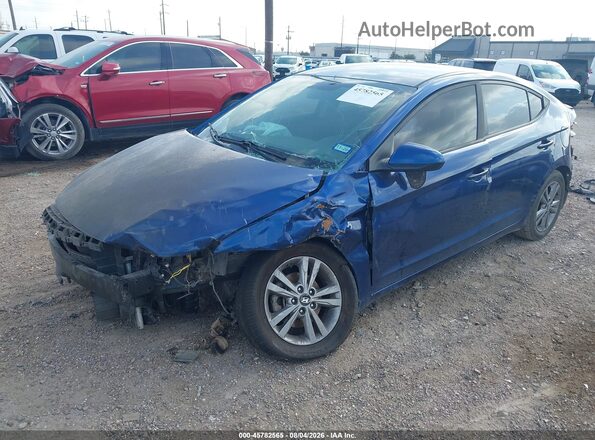 5NPD84LF1JH256010 2018 HYUNDAI ELANTRA Blue Առջևի ձախ երեք քառորդ տեսարան