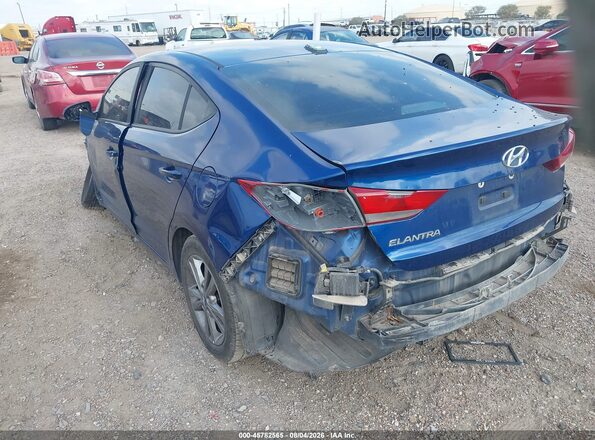5NPD84LF1JH256010 2018 HYUNDAI ELANTRA Blue Հետևի ձախ