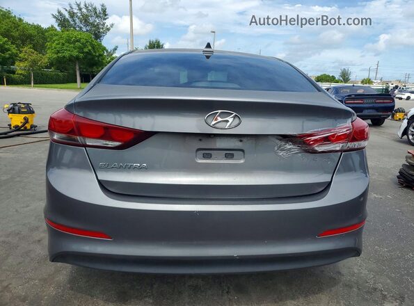 5NPD84LF1JH257531 2018 HYUNDAI ELANTRA Gray უკანა ხედი