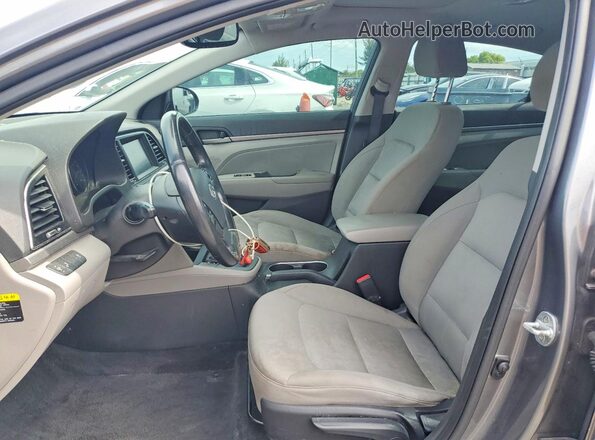 5NPD84LF1JH257531 2018 HYUNDAI ELANTRA Gray წინა სალონის ხედი