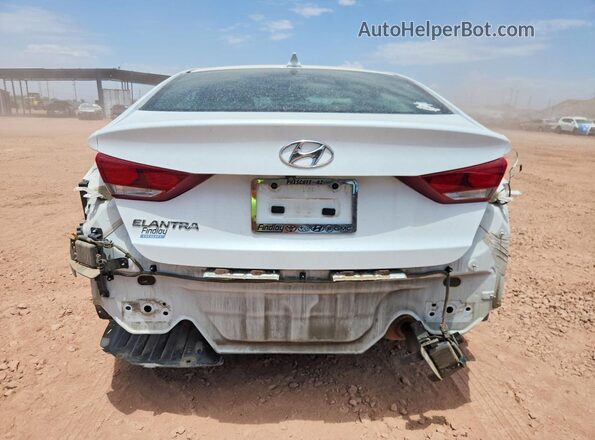 5NPD84LF1JH297057 2018 HYUNDAI ELANTRA White უკანა ხედი
