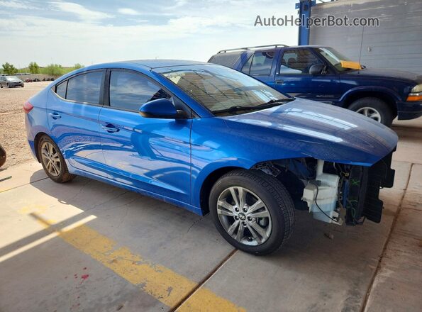 5NPD84LF1JH307666 2018 HYUNDAI ELANTRA Blue წინა მარჯვენა