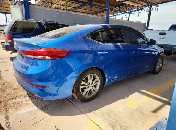 5NPD84LF1JH307666 2018 HYUNDAI ELANTRA Blue უკანა მარჯვენა