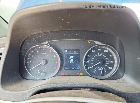 5NPD84LF1JH307666 2018 HYUNDAI ELANTRA Blue ხელსაწყოთა პანელის ხედი