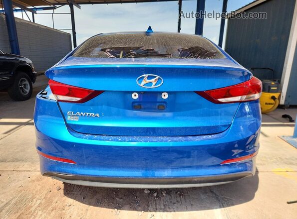 5NPD84LF1JH307666 2018 HYUNDAI ELANTRA Blue უკანა ხედი