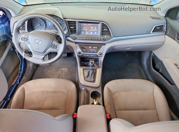 5NPD84LF1JH307666 2018 HYUNDAI ELANTRA Blue წინა პანელის ხედი