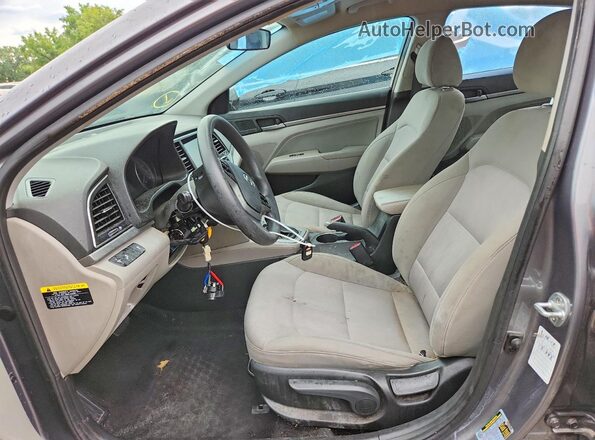 5NPD84LF1JH312284 2018 HYUNDAI ELANTRA Gray Widok wnętrza z przodu