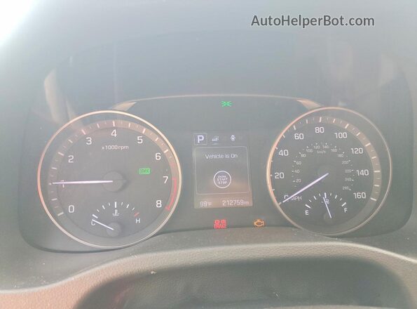 5NPD84LF1JH322586 2018 HYUNDAI ELANTRA Серый Вид щитка приборов