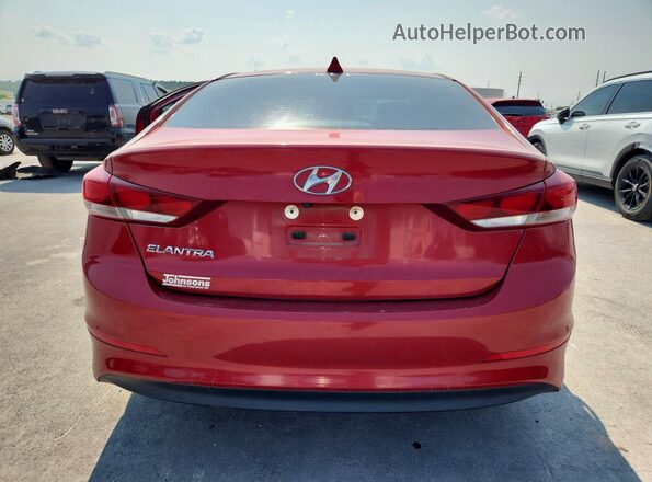 5NPD84LF1JH346726 2018 HYUNDAI ELANTRA Red Вид ззаду