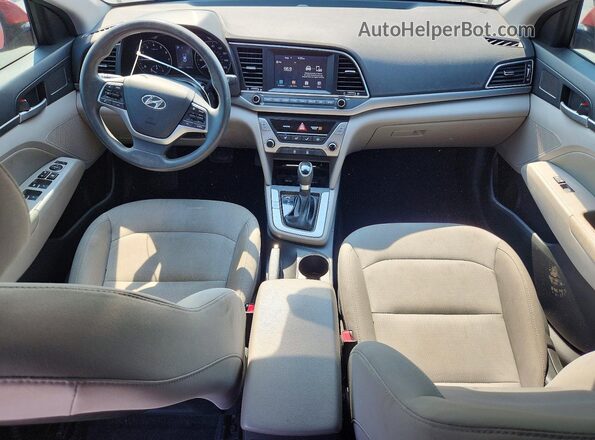 5NPD84LF1JH346726 2018 HYUNDAI ELANTRA Red Вид панелі приладів