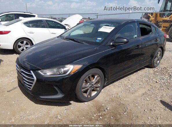 5NPD84LF1JH348833 2018 HYUNDAI ELANTRA Black წინა მარცხენა ხედი სამი მეოთხედიდან