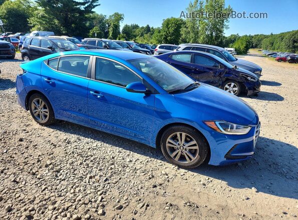 5NPD84LF1JH391102 2018 HYUNDAI ELANTRA Синий Передняя правая четверть