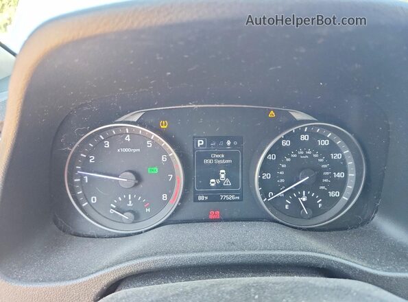 5NPD84LF1JH391102 2018 HYUNDAI ELANTRA Синий Вид щитка приборов