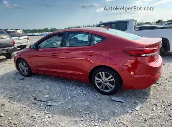 5NPD84LF1JH401997 2018 HYUNDAI ELANTRA Red Հետևի ձախ