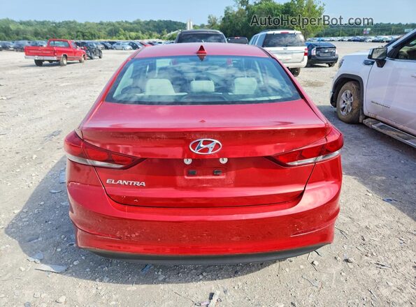 5NPD84LF1JH401997 2018 HYUNDAI ELANTRA Red Հետևի տեսք