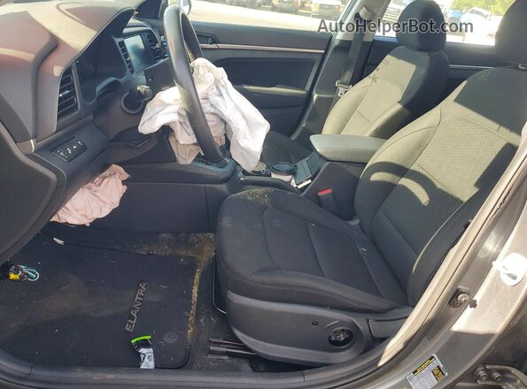 5NPD84LF1KH432037 2019 HYUNDAI ELANTRA Серый Вид салона спереди