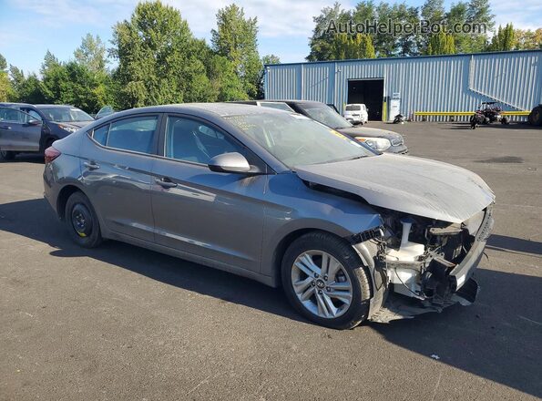5NPD84LF1KH432037 2019 HYUNDAI ELANTRA Серый Передняя правая четверть