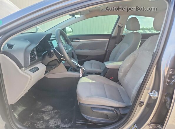 5NPD84LF1KH435116 2019 HYUNDAI ELANTRA Серый Вид салона спереди