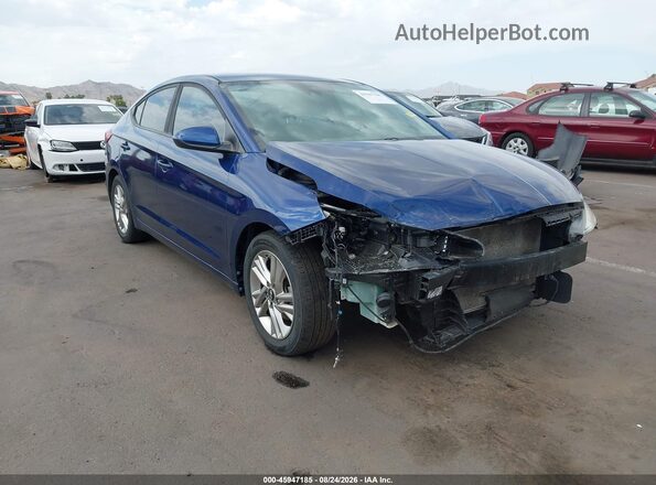 5NPD84LF1KH463126 2019 HYUNDAI ELANTRA Blue წინა ხედი