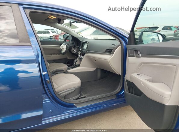 5NPD84LF1KH463126 2019 HYUNDAI ELANTRA Blue წინა სალონის ხედი