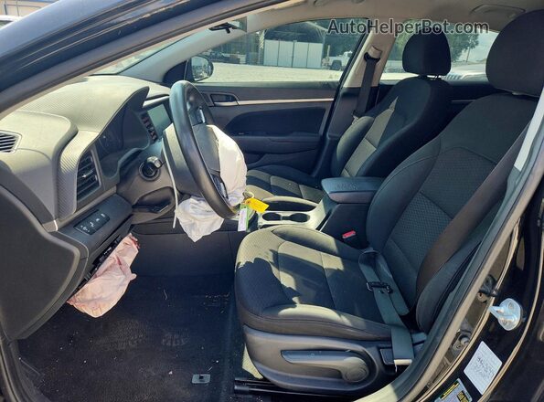 5NPD84LF1KH469458 2019 HYUNDAI ELANTRA Black წინა სალონის ხედი