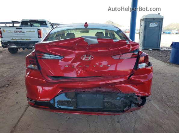 5NPD84LF1LH551045 2020 HYUNDAI ELANTRA Red Widok z tyłu