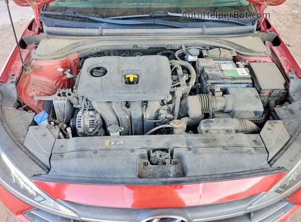 5NPD84LF1LH551045 2020 HYUNDAI ELANTRA Red Widok wnętrza z tyłu