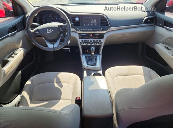 5NPD84LF1LH581856 2020 HYUNDAI ELANTRA Red Vista del salpicadero