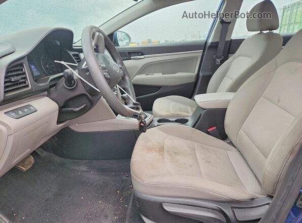 5NPD84LF1LH593022 2020 HYUNDAI ELANTRA Blue Widok wnętrza z przodu