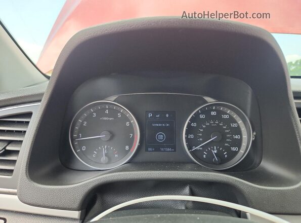 5NPD84LF2HH028723 2017 HYUNDAI ELANTRA Красный Вид щитка приборов