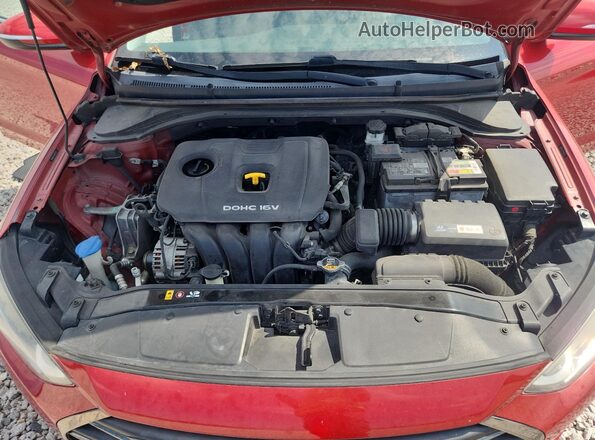5NPD84LF2HH028723 2017 HYUNDAI ELANTRA Красный Вид задней части салона