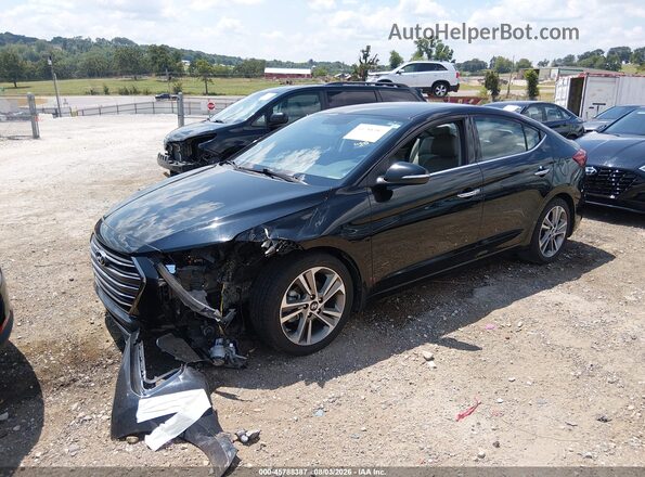 5NPD84LF2HH030360 2017 HYUNDAI ELANTRA Black Առջևի ձախ երեք քառորդ տեսարան