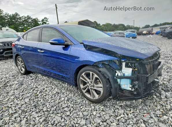 5NPD84LF2HH078635 2017 HYUNDAI ELANTRA Blue Front right