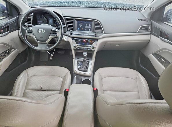 5NPD84LF2HH078635 2017 HYUNDAI ELANTRA Blue Dashboard view
