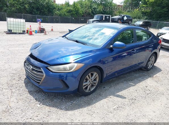 5NPD84LF2JH240270 2018 HYUNDAI ELANTRA Синий Передняя левая четверть